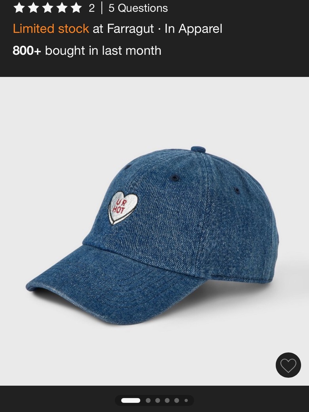 Universal Thread U R Hot Ball Cap - Picture 4 of 4